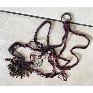 NEW Handmade Beaded & Braided  Macrame Hanging Plant Holder Decor